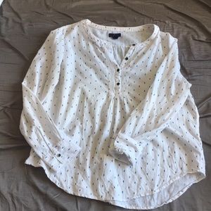 White patterned tunic shirt